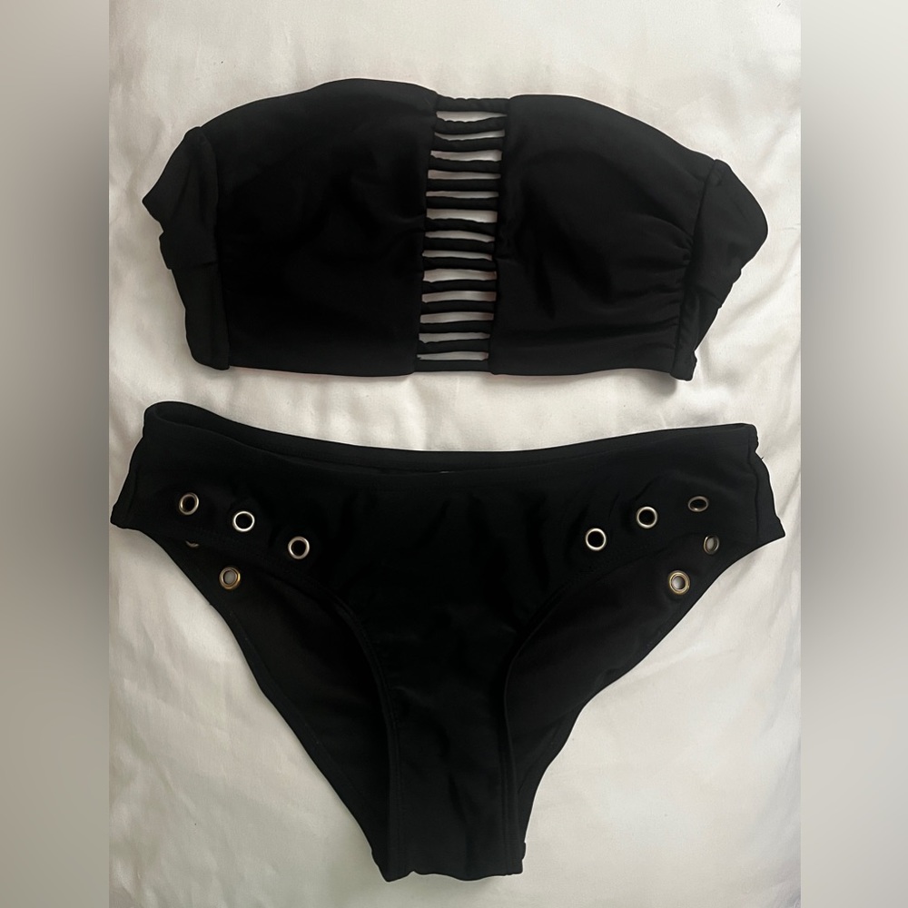 Strapless Black Bikini
